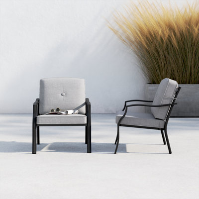 Artricia Premium All-Weather Wicker Outdoor Dining Armchair with Cushion