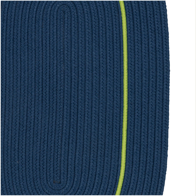 Tapis bleu marine intérieur / extérieur Norelli, Ovale 2 pi x 3 pi