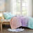 Glimmer Aqua Watercolor Tye Dye 4-Piece Full/Queen Duvet Cover Set-624667667-613640227