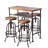 Jinhee 4 - Person Pine Solid Wood Top Four Leg Dining Set