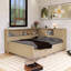 Lit de jour simple avec tablettes de rangement et 3 tiroirs-446345621
