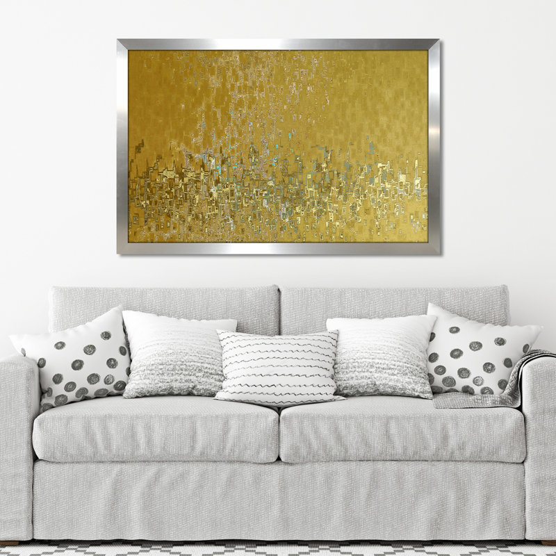 " Treasure " by Mark Lawrence, 27.5" H x 39.5" W x 0.75" D, Silver Framed
