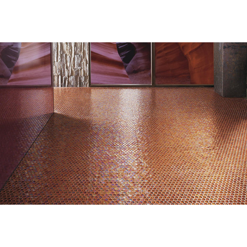 Jute 6/8" Barrels Glass Mosaic