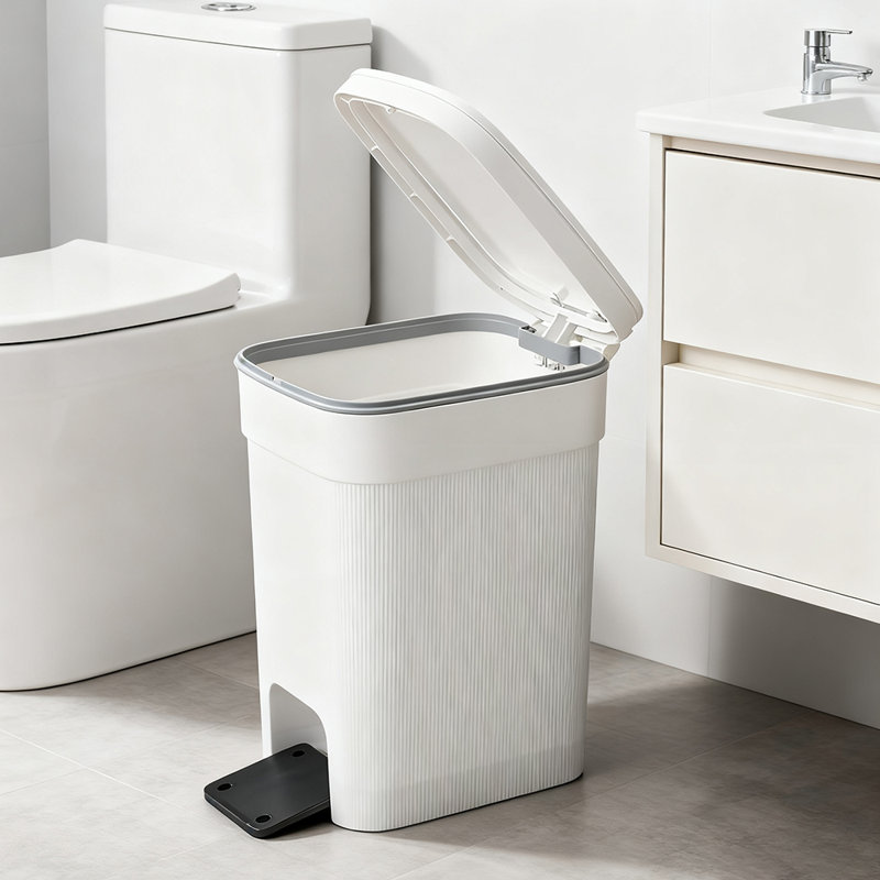 PP Step On Waste Bin, 44.4cm H x 28.8cm W x 24.3cm D, 25L