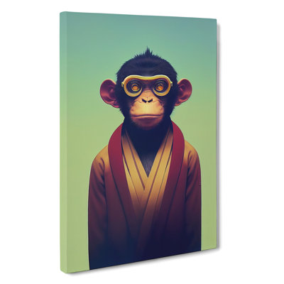 Futuristic Monkey - Wrapped Canvas