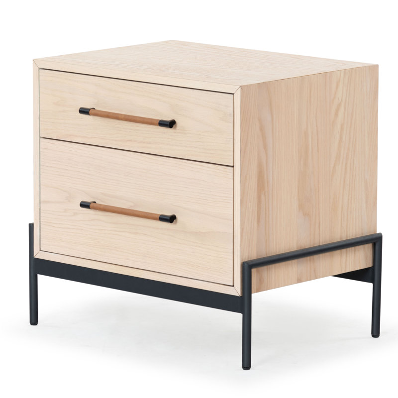 Chandri 2 - Drawer Nightstand, Oak/Black