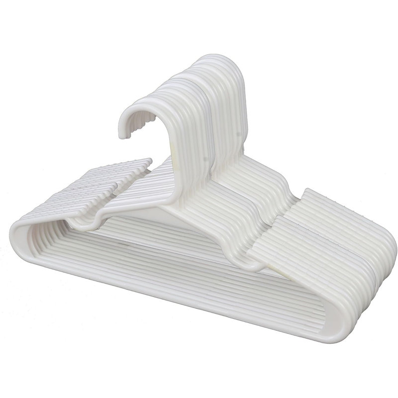 Fleischer Plastic Non-Slip Standard Hanger, White