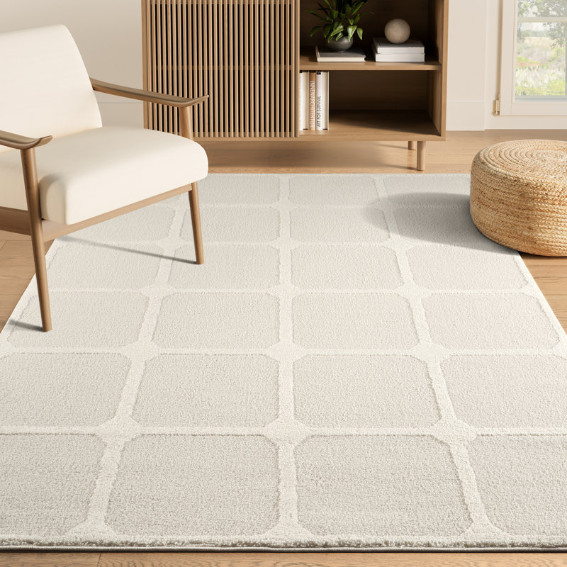 Tapis crème à motif géométrique Abani Rugs NOM180A, Rectangle 7 pi 9 po x 10 pi 2 po