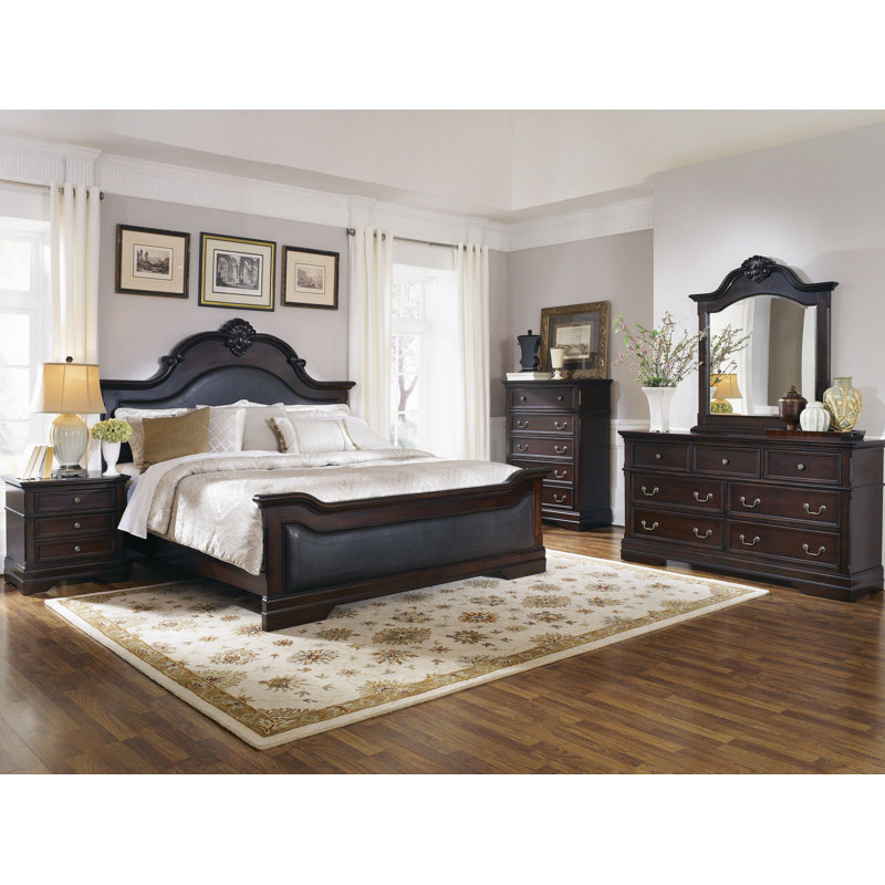 Ensemble de chambre à coucher et panneau Yosio Chelsea_4 pièces, Très grand