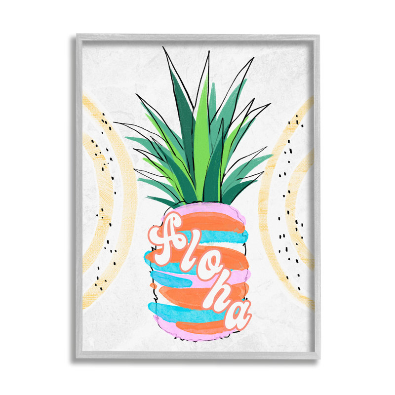 Tropical Aloha Pineapple Bold, H 14 po x l 11 po x P 1,5 po, Estampe numérique Farmhouse