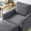 Méridienne moderne en velours côtelé moderne, canapé confortable, fauteuil d'appoint rembourré avec repose-pieds pour le salon-2118632180
