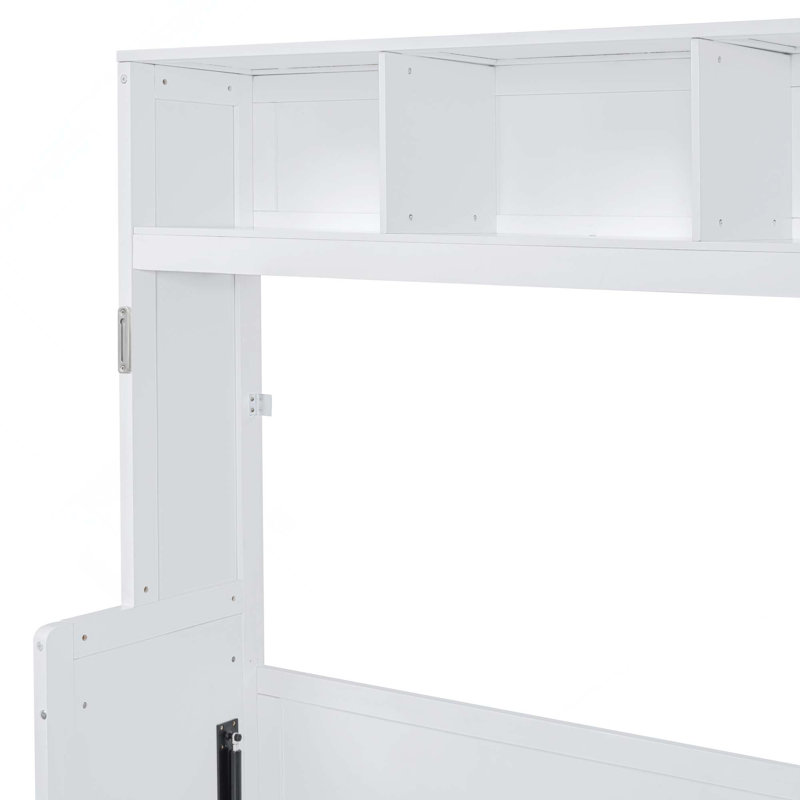 Lit escamotable mural avec placard et tiroirs Murphy, White, Queen