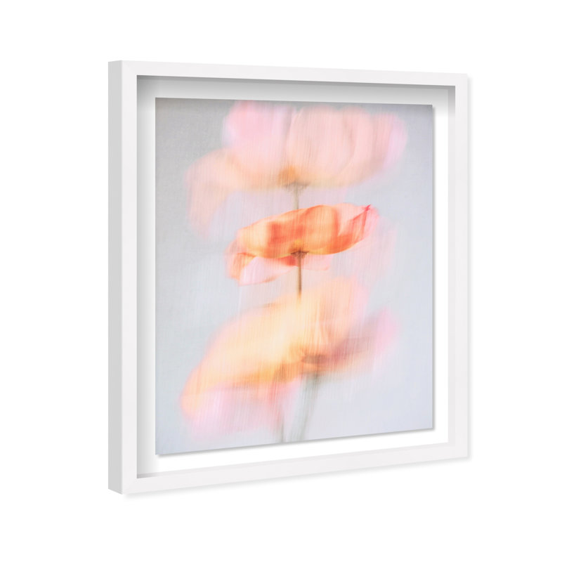 Glitchy Bloom Shadowbox Abstract Print by Oliver Gal, Black Frame, 16 x 20, 21.5"H x 25.5"W, White Shadowbox
