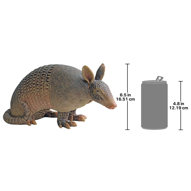 Hand-Painted Resin Armadillo Garden Statue