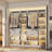 80'' W Closet System with Wooden Drawers and Hanging Rods-1423334096