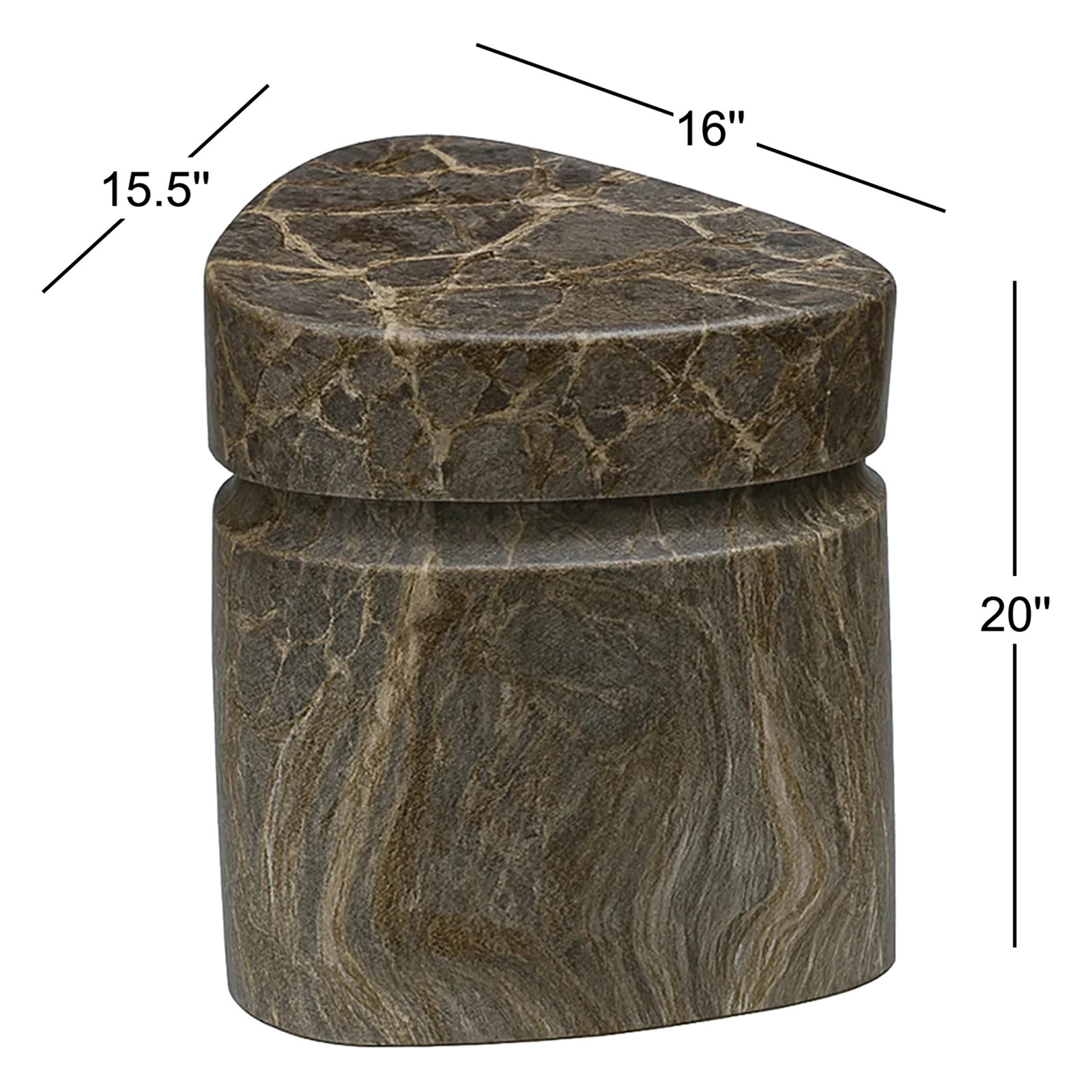 Zofia 16 " Patio Side Table, Granite