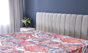 Corail foncé, lavande, bleu / floral