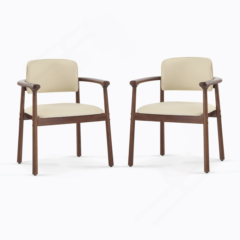 Ensemble de 2 chaises de salle à manger, bois d'hévéa robuste, siège en mousse de polyuréthane confortable, idéal pour la maison et la cuisine