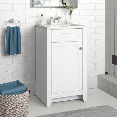 18.5" Single Bathroom Vanity With Cultured Marble Top