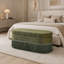 Repose-pieds ovale rembourré avec rangement, repose-pieds multifonctionnel et rangement caché-1504947000