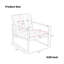 Chaise d'appoint moderne rembourrée noire - Fauteuil d'appoint confortable avec structure en métal robuste