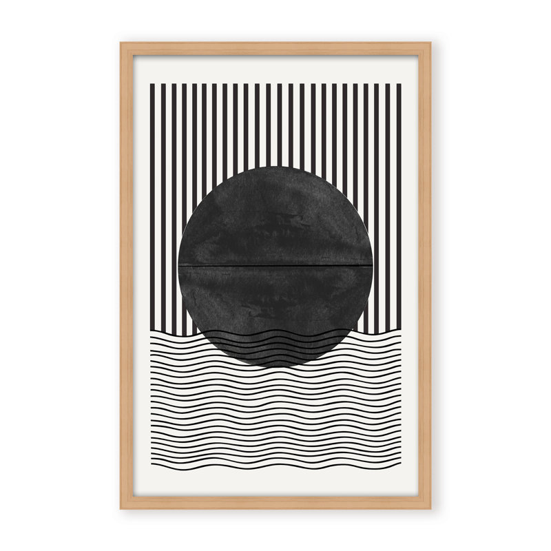 BaB No10. Print by The Miuus Studio, 48" H x 32" W x 1.125" D, Black, Framed Matted Print
