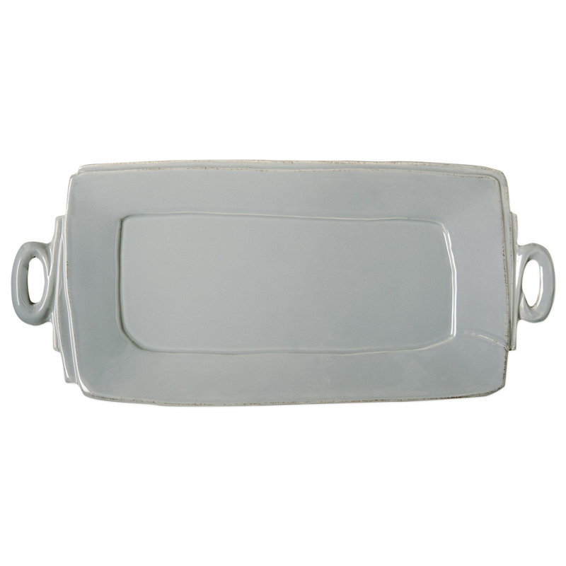 Lastra Stoneware Platter, Gray