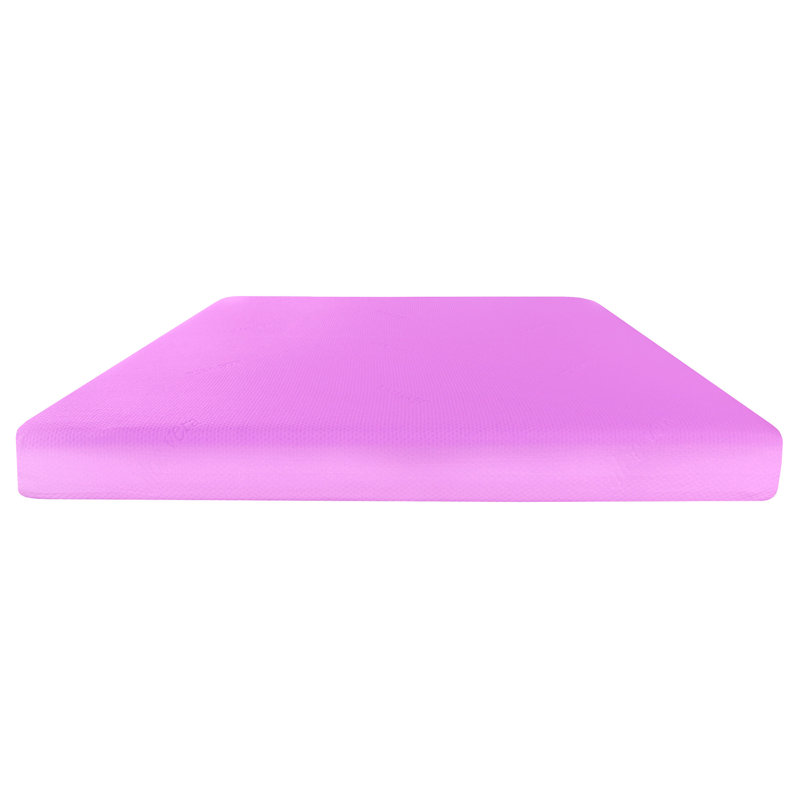 6 in. Firm Gel Memory Foam Mattress for Box with Breathable Pink Aloe Vera Cover