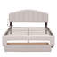 Teddy Fleece Queen Size Upholstered Platform Bed With Drawer
