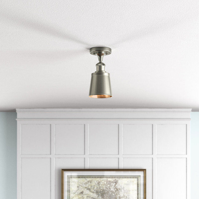 Lavender Hill Semi Flush Mount, Brushed Satin Nickel