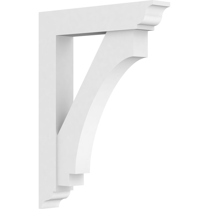 3"W x 18"D x 24"H Standard Imperial Architectural Grade PVC Bracket With Traditional Ends, 24" H x 3" W x 18" D