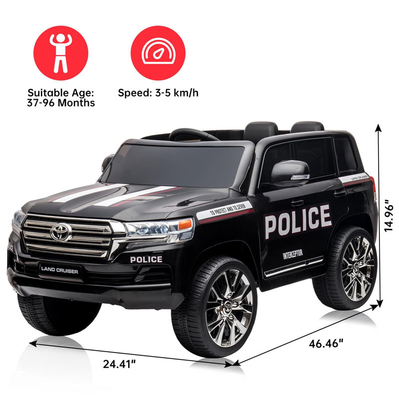 VUS voiture électrique pour enfants - Land cruiser 2 places sous licence, Voitures de police