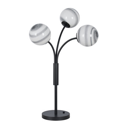 3-Light Metal LED Table Lamp