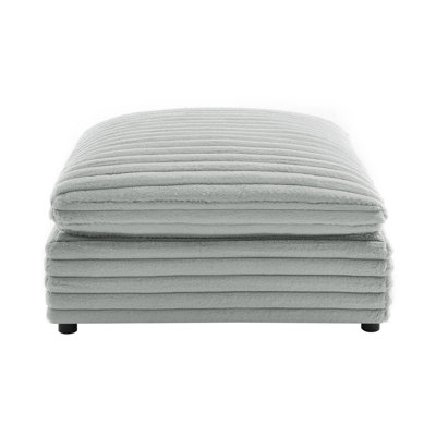 Jenny Plush Polyester 40 In. Square Ottoman