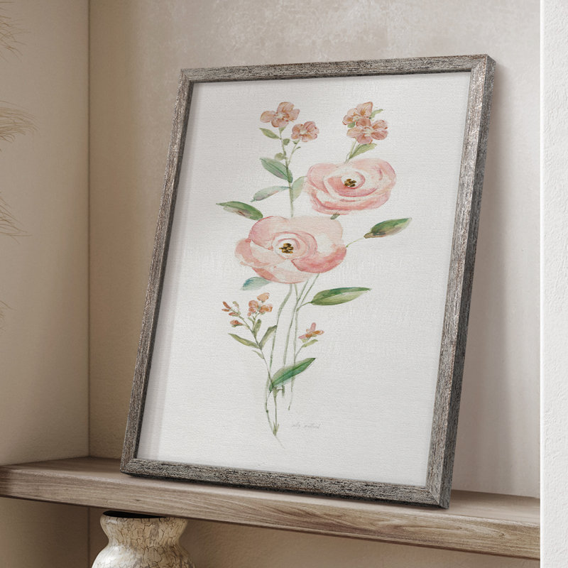 Floral Belle II, reproduction encadrée - bois massif 49064, H 11 po x l 9 po