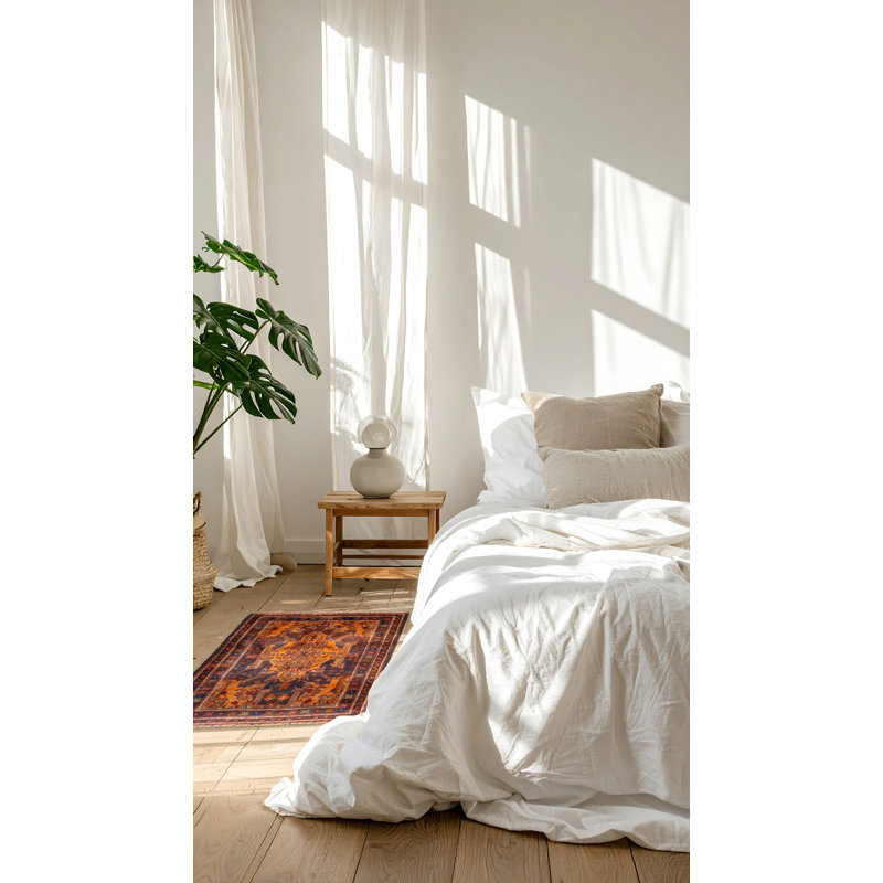 Tapis brun Teimani 3 pi 0 po x 4 pi 7 po