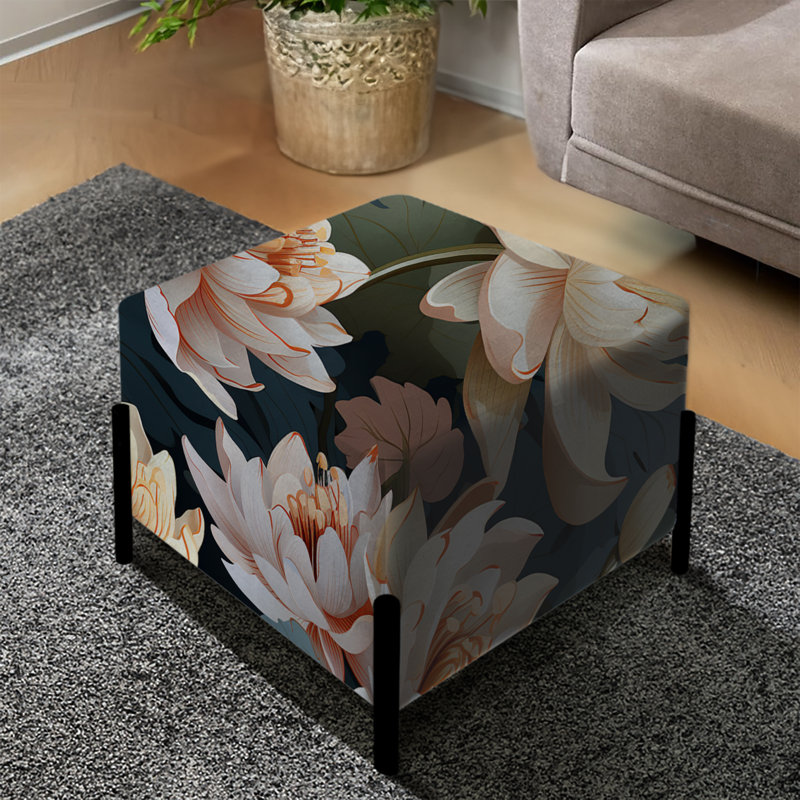 Lotus Serenity - Repose-pieds carré oriental