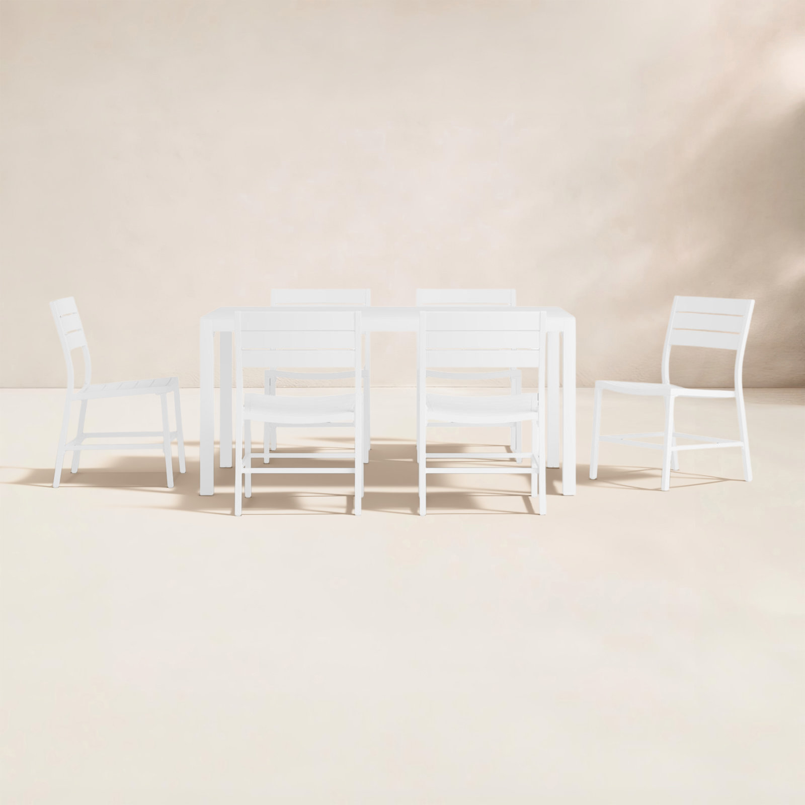 Armando 64" Patio Dining Set, White