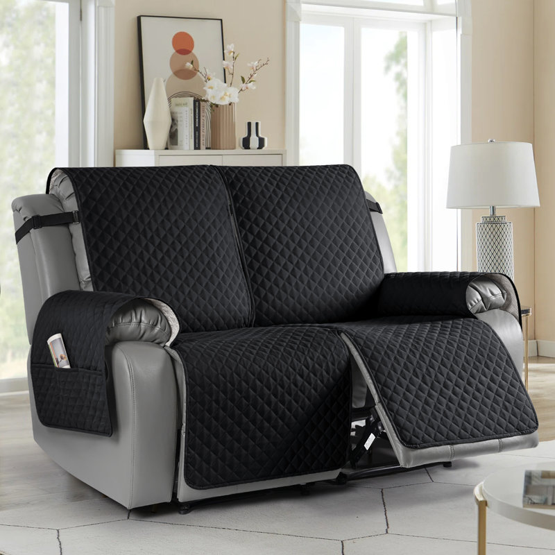 Kyrstie Waterproof Recliner Loveseat Sofa Cover Box Cushion 2 Seater Couch Slipcovers For Pets Kids Polyester Blend Furniture Protector