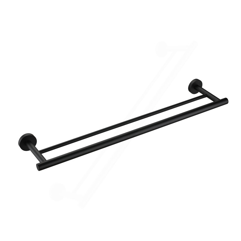 Porte-serviettes mural 23,6 po, Noir mat
