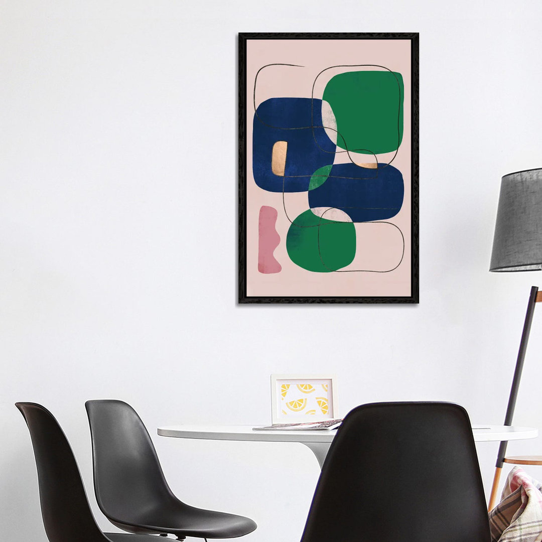 Abstrakter Achat Grün Geometrisch II von Helo Moraes - Galerie-verpackte Leinwand Giclée auf Leinwand