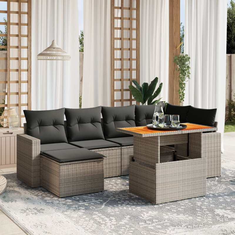Ensemble de canapé de jardin Vidaxl gris