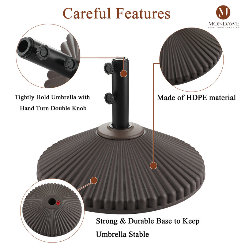 Base autoportante Mossas Double Helix, Brun
