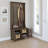 Entryway Hall Tree With Shoe Storage Bench, Double Prong Hooks, Adjustable Shelves, And Durable Finish