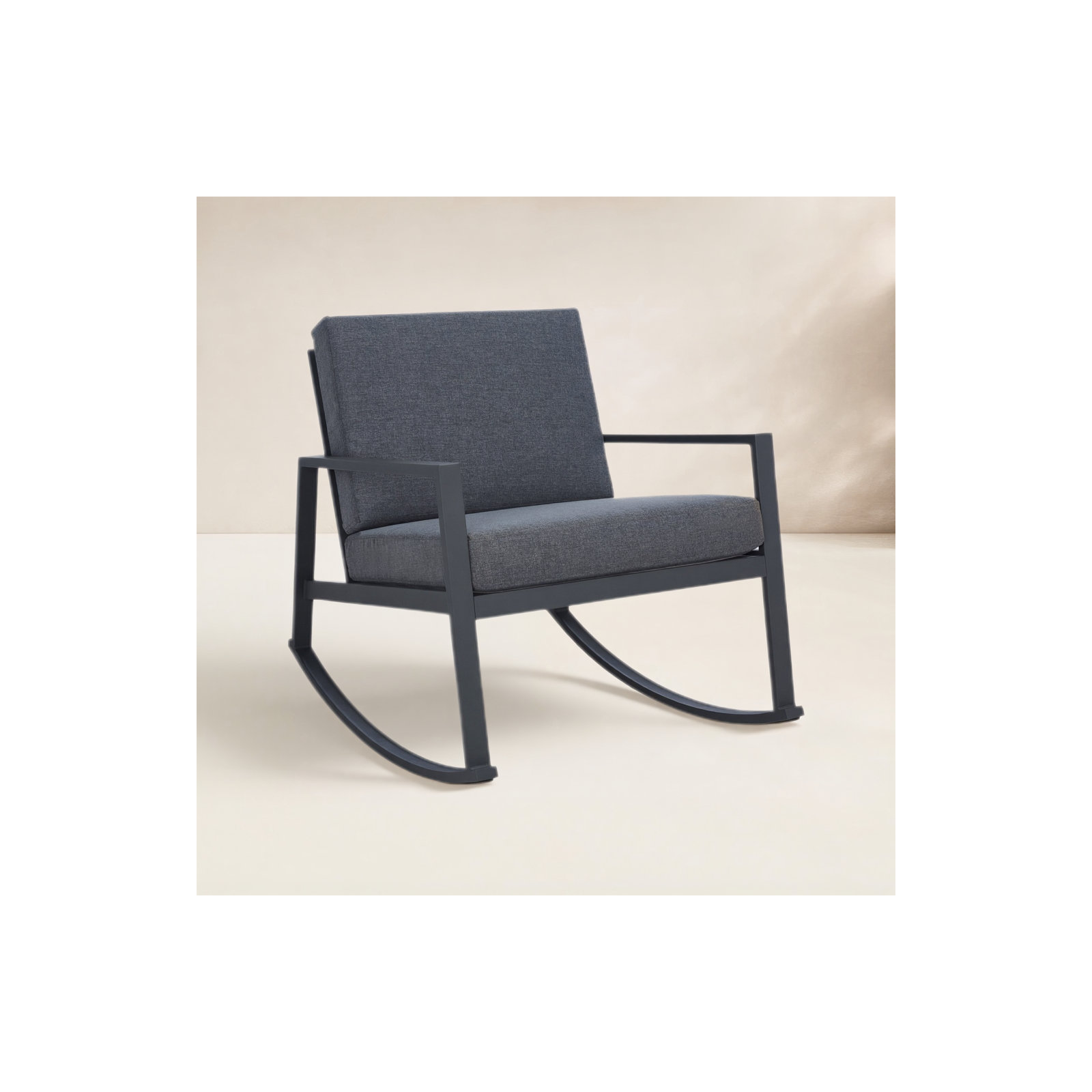 Outdoor Chair with Sunbrella® Cushions, Gray Performance Basketweave