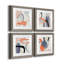 «Floating on Silk I», ensemble de 4 impressions sur toile encadrées-769523356-769523357