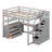 Kids Full Loft Bed with Drawers-2132386119