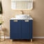 Ensemble de meuble-lavabo simple 30 po bleu moderne