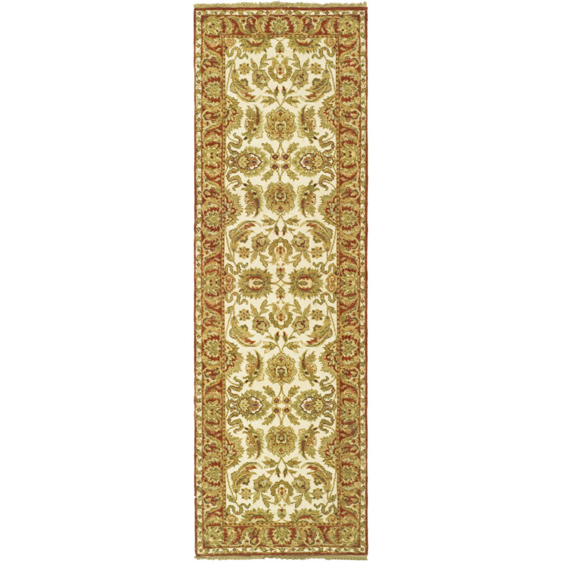 Tapis oriental en laine Magill, Tapis de couloir 2 pi 6 po x 12 pi