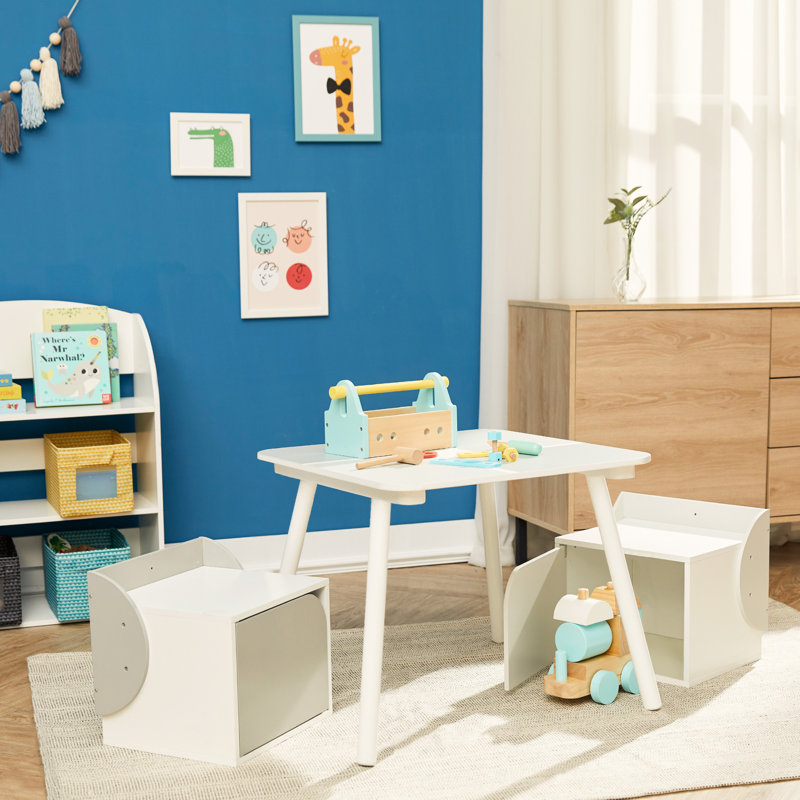 Kids Square Outdoor Table and Chair Set